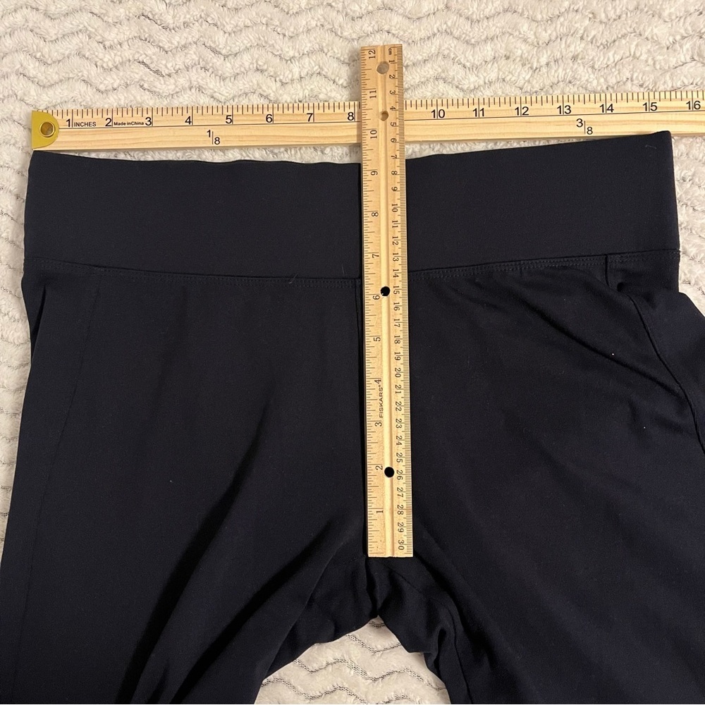 Puma USP Black Flare Leg Mid Rise Yoga Activewear Pull On Stretch Pants Sz M - Picture 7 of 8